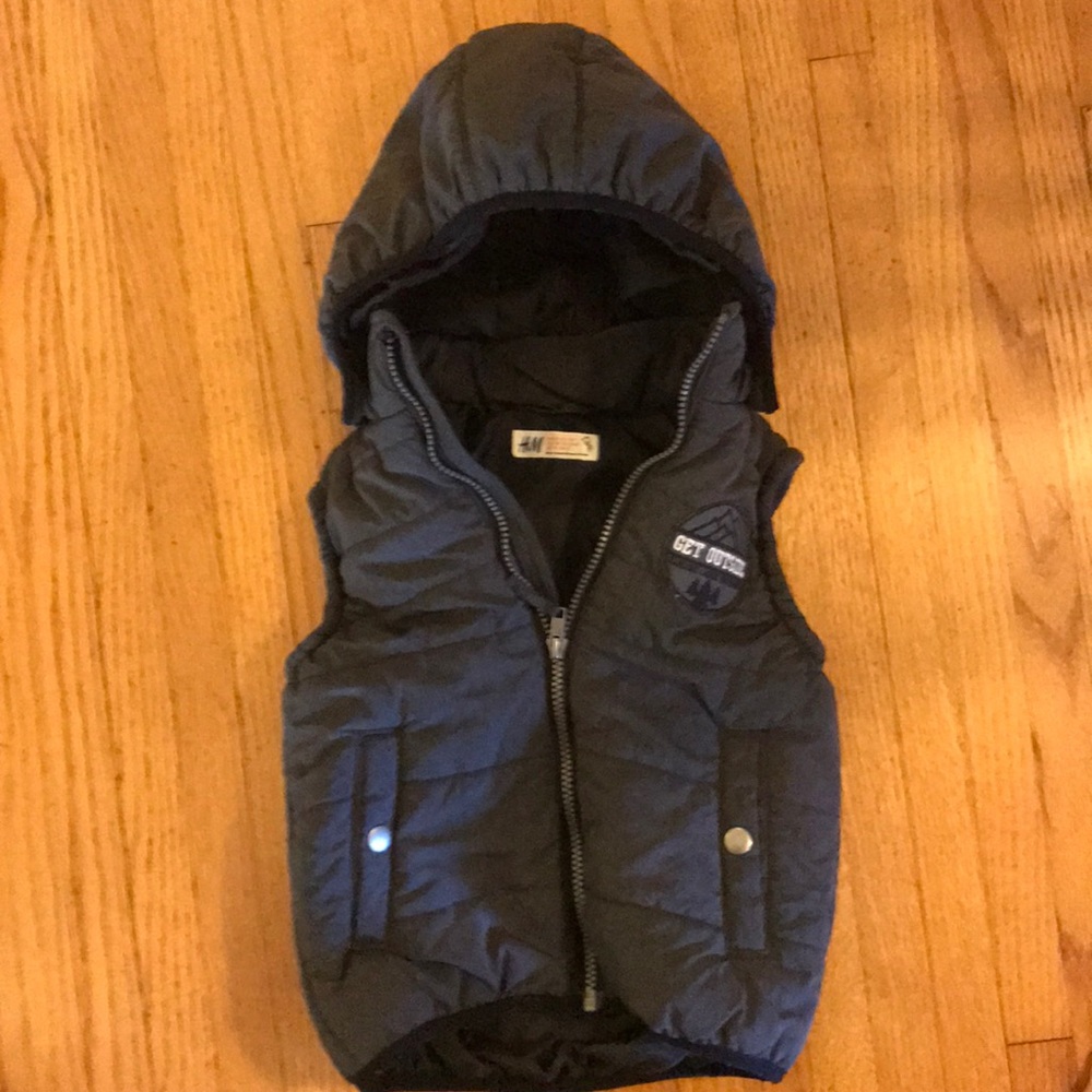 Kids H&M detachable hood puffer vest
